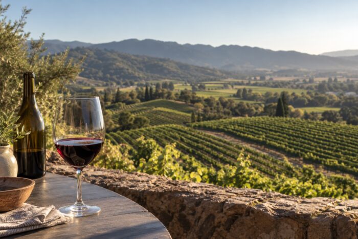 Weinberge im Napa Valley mit Bezug zu Klima und Weinstil